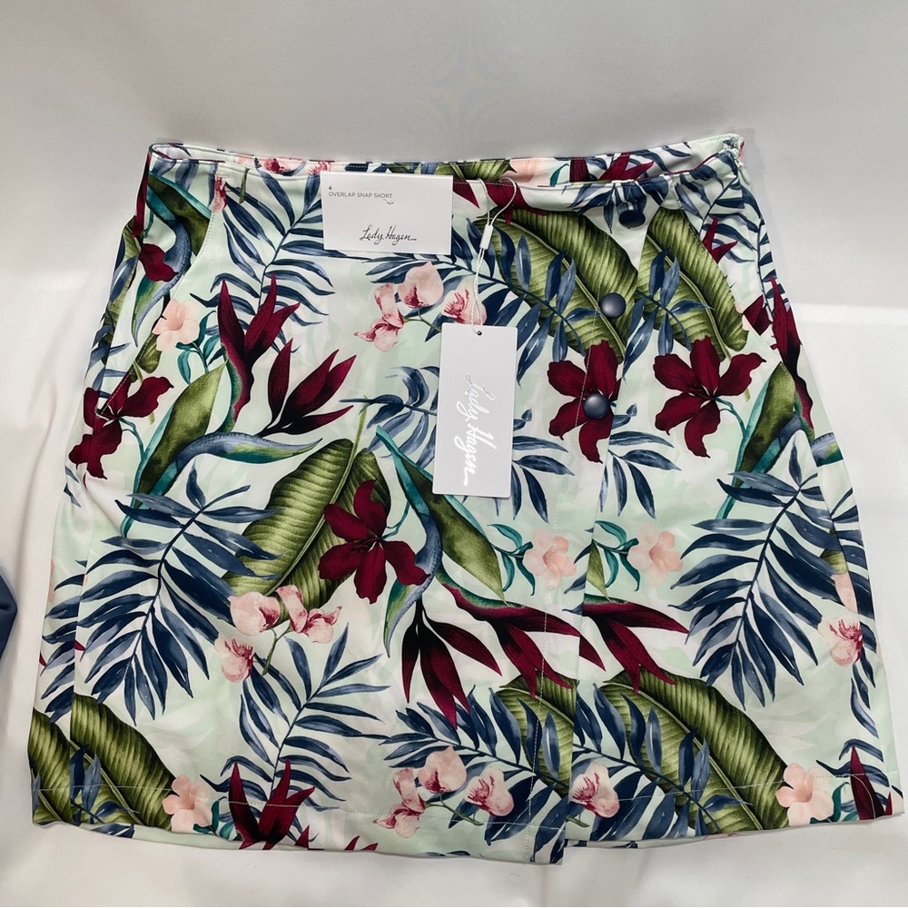 NWT Ready to ship Womens Lady Hagen size 4 16" inseam Palm Overlap Golf Skort - Picture 2 of 8